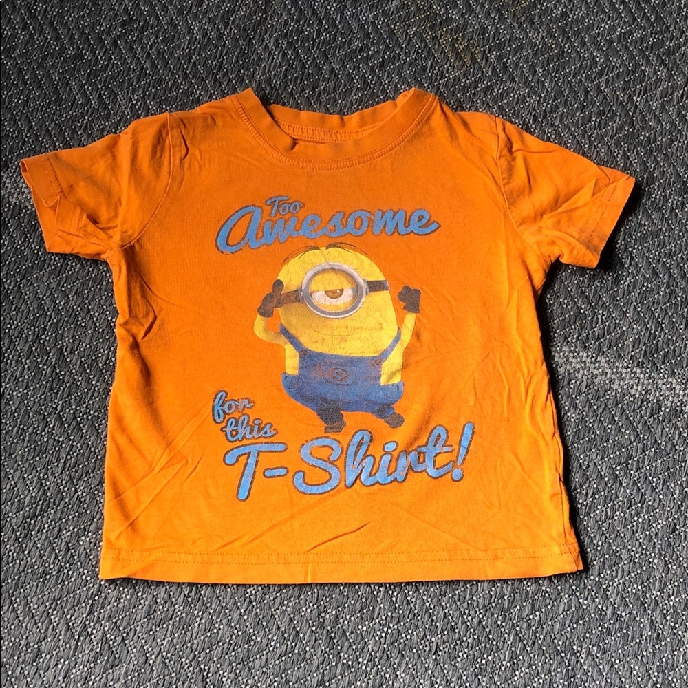Universal Orange Minion Graphic Tee - 'Too Awesome'